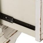 Abbey Park 2 Drawer Night Stand w/ Charging Station Nightstands Antique White & Weathered Brown 23