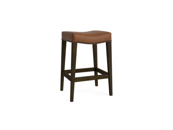Vail Leather Saddle Counter Stool Barstools Barstools