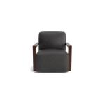 Creswell Leather Wood Arm Swivel Chair - Image 3
