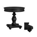 Ashleigh Round Accent Table Chairside Tables Black 11
