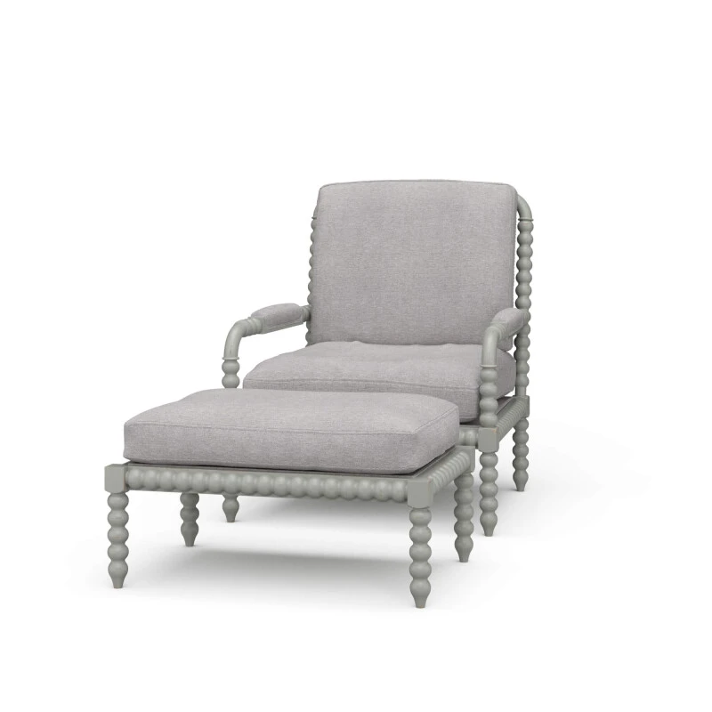 d50c4fb4514fccbc0b281e933be3c689 Cholet Arm Chair W/ottoman - Image 1