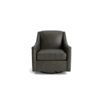Corinna Leather Slope Arm Swivel Glider Chair