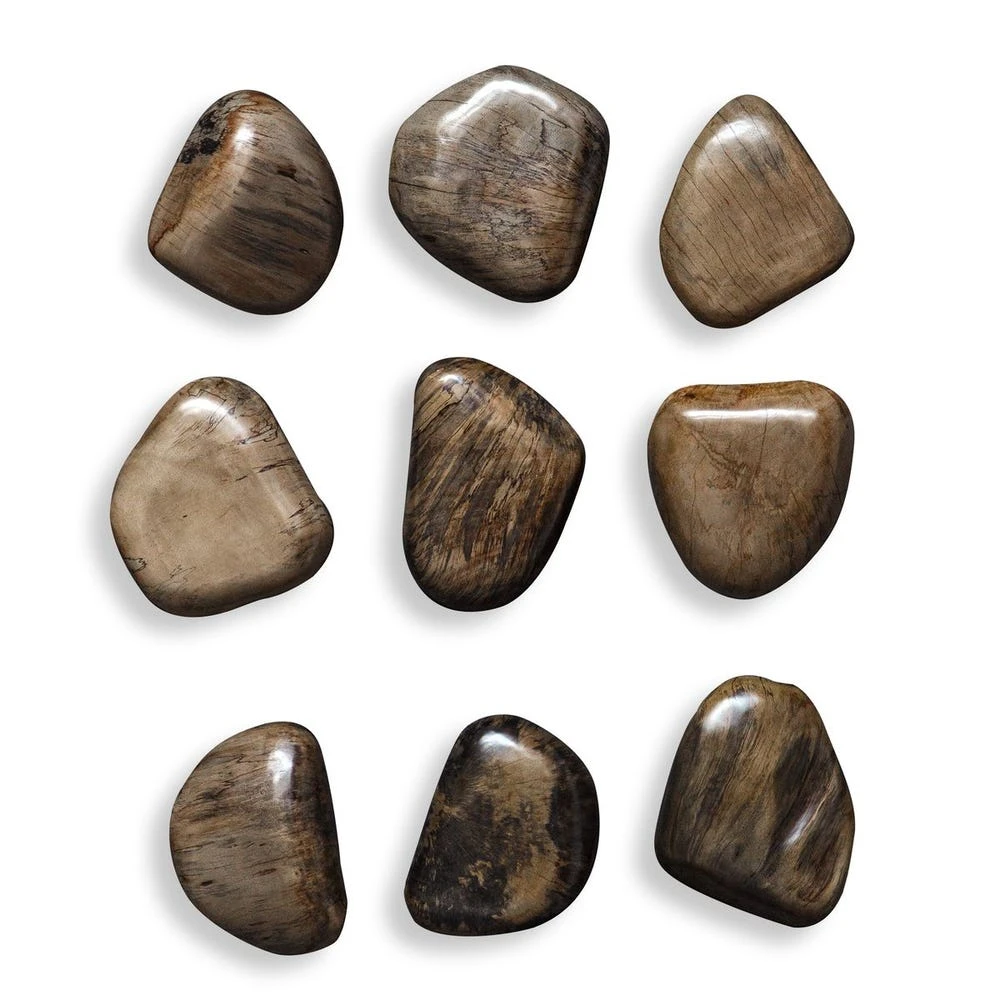 d5250fe81185b9c28e86847e063c20de Pebbles Wood Wall Decor, Walnut, S/9 - Image 1