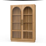 Vannes 2 Door Display Cabinet W/ Glass Shelves