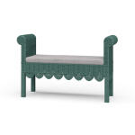 Newport Scalloped Rattan Bench Chairs & Benches Bramble 16
