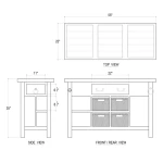 Umbria Kitchen Island Small - Image 7