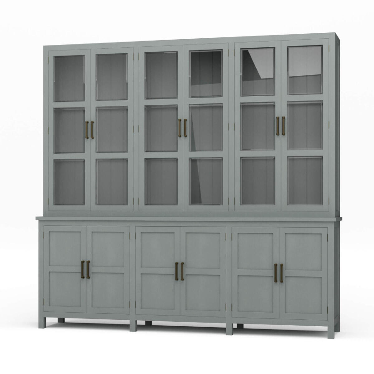 d5718e504875578c3e6750e2c3b19fd4 Madrone 12 Door Display Cabinet W/ Glass Shelves - Image 1