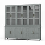 Madrone 12 Door Display Cabinet W/ Glass Shelves