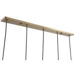 Geodesic, 5 Lt Pendant Lighting Brass 18