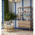 Savannah Open Bookcase W/ Rattan - Image 3