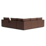 Beckham Track Arm Leather Modular Sectional with Console - Image 4