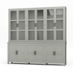 Madrone 12 Door Display Cabinet W/ Glass Shelves