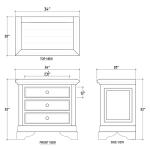 Huntley 3 Drawer Nightstand - Image 3