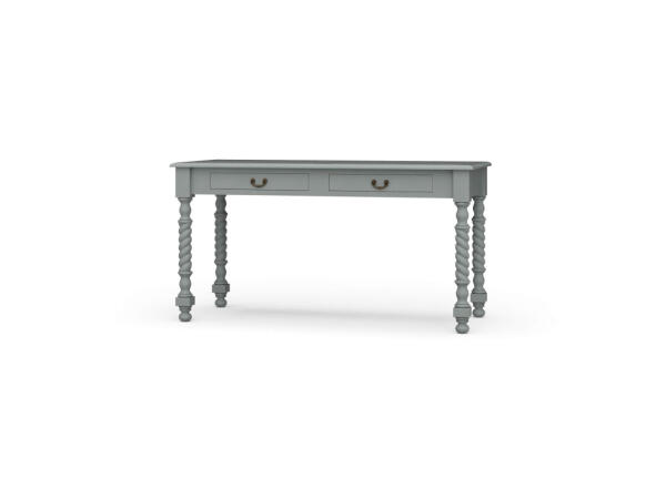 Console Desk W/ Barley Twist Leg Desks Blue