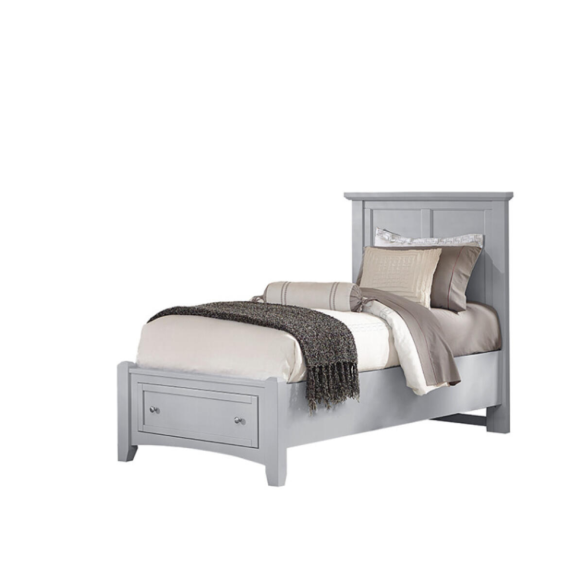 d6c124e12fce5f0e18607cbc07ddcb46 Bonanza Twin Mansion Storage Bed - Grey Finish - BB26-338-033B-302-333 - Image 1