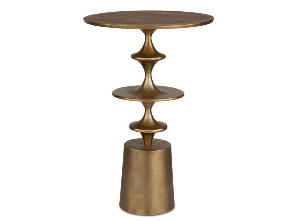 Flight Accent Table, Brass Chairside Tables Brass