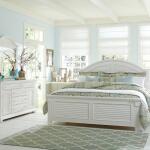 King Panel Bed, Dresser & Mirror, Night Stand