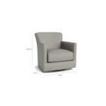 New American Living Leather Thin Track Arm Swivel Glider Chair - Image 2