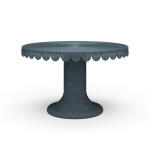 Scalloped Round Rattan Dining Table 48''