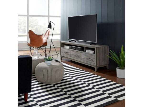 Mercury 62 Inch TV Console Entertainment Stands Driftwood Gray