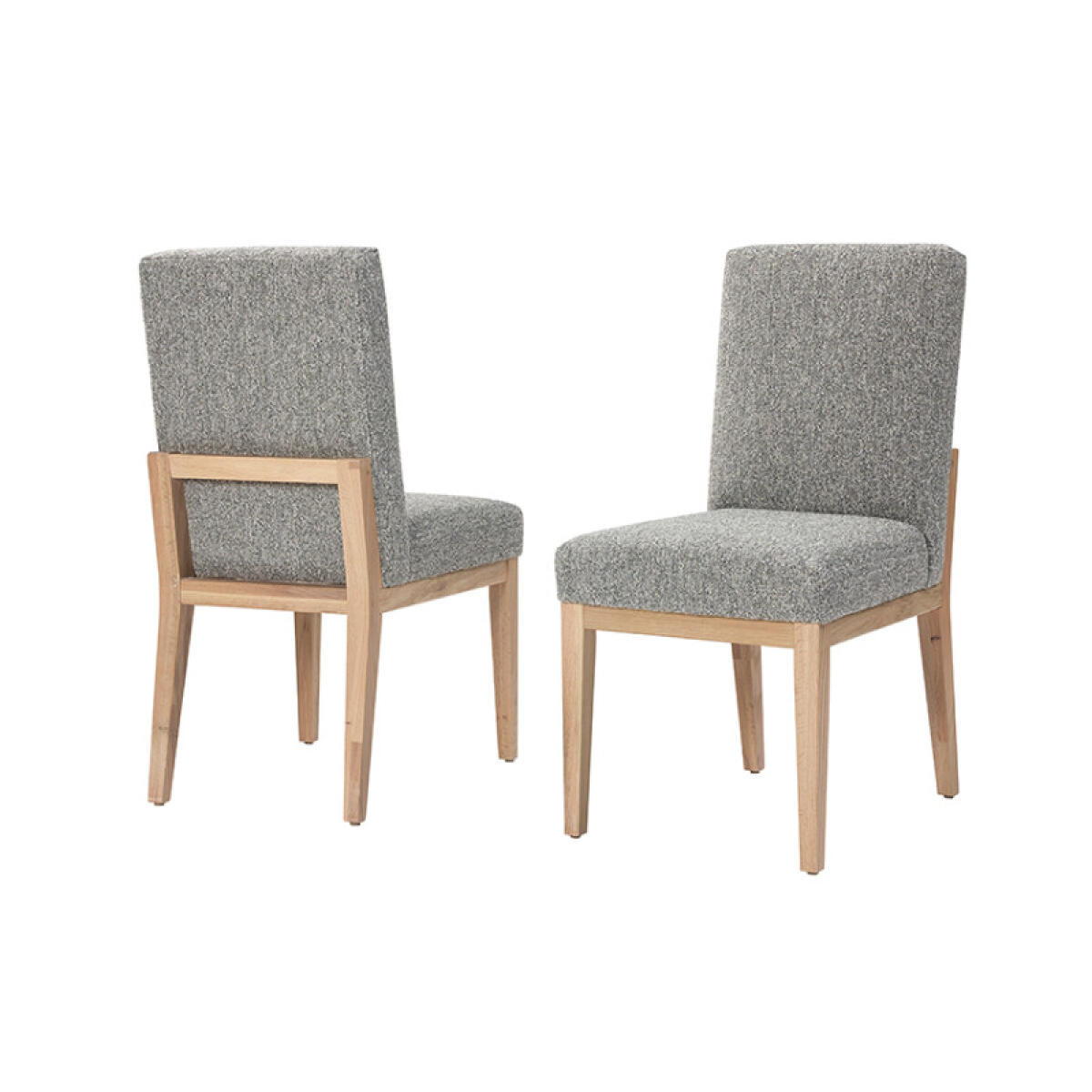 Dovetail Dining UPHOLSTERED SIDE CHAIR CHARCOAL FABRIC Chairs & Benches Bleached White 2 Dovetail Dining UPHOLSTERED SIDE CHAIR CHARCOAL FABRIC Chairs & Benches Bleached White 2