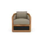 Aden Swivel Chair W/ Leather - Image 6