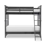 Complete Twin Over Twin Bunk Bed Black Finish - Image 4