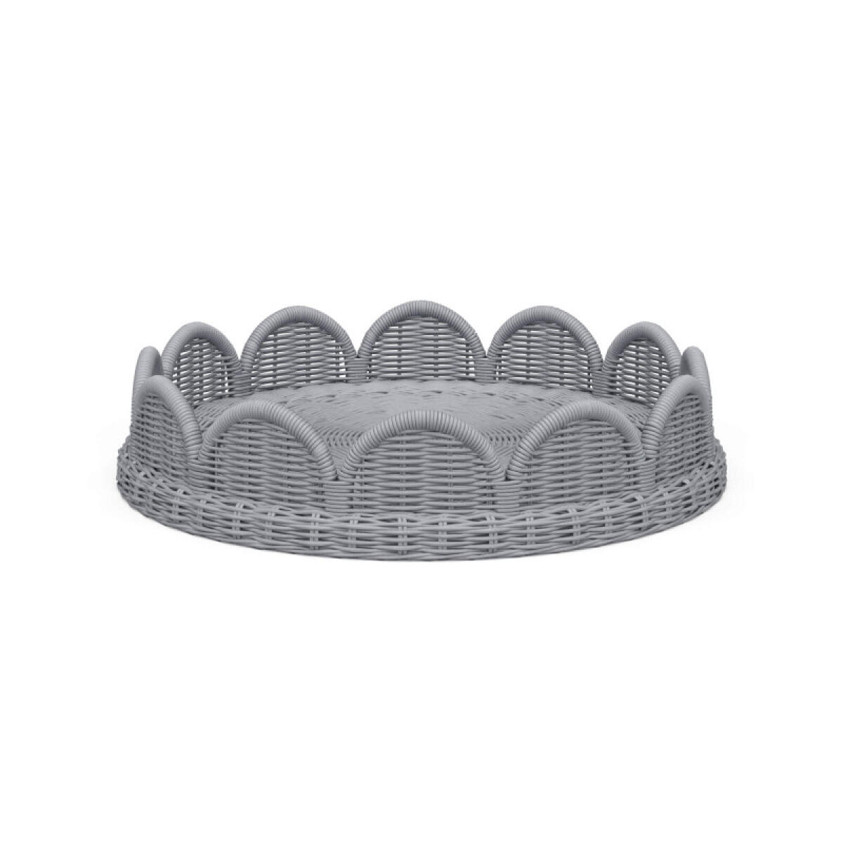 d84df1c0c0355aa06d59cc9dba4d478b Scalloped Round Rattan Tray - Image 1