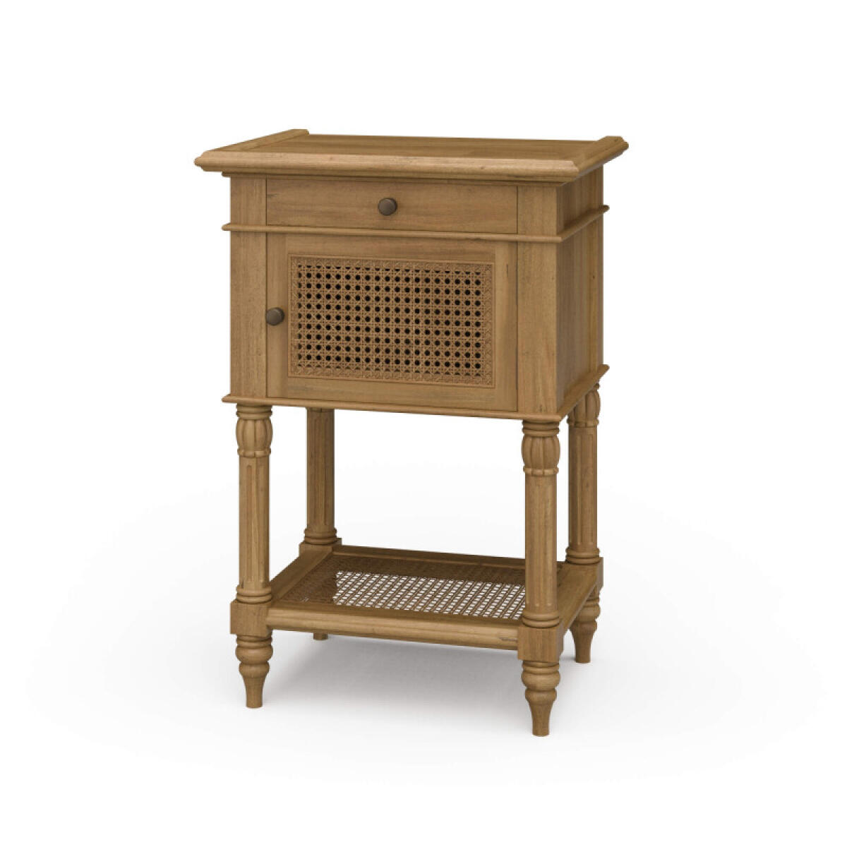 d85b0a02b04745224aa93e035c44d2cd Montego Square End Table W/ Drawer & Rattan Door - Image 1