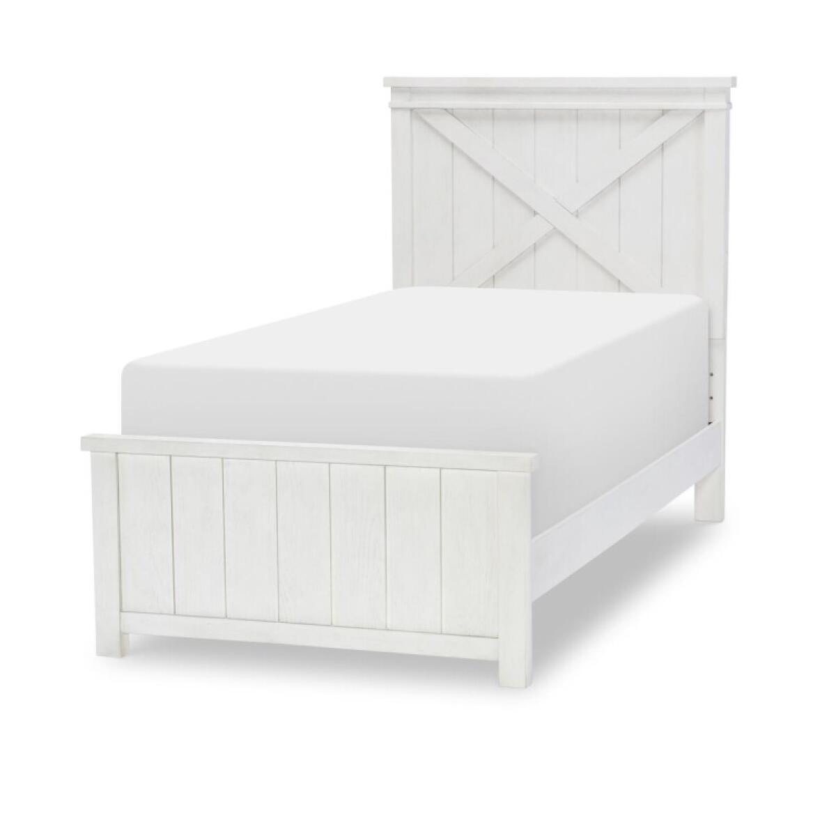 d86f81db2ef149b66ec2e95e95c2bf6a 1861 Flatiron LK Complete Panel Bed Twin 33 White Finish - Image 1