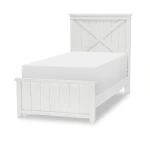 1861 Flatiron LK Complete Panel Bed Twin 33 White Finish