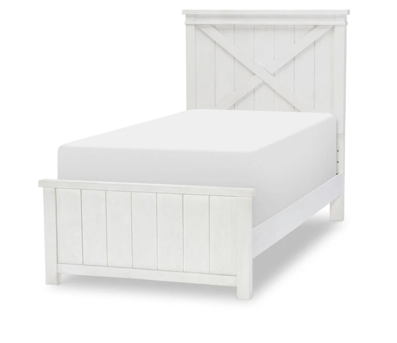 d86f81db2ef149b66ec2e95e95c2bf6a 1861 Flatiron LK Complete Panel Bed Twin 33 White Finish - Image 1