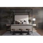 Magnolia Manor Queen Uph Bed, Dresser & Mirror Bedroom Sets Antique White & Weathered Bark 12