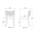 Linea Dining Chair W/ Rattan Back - Image 8