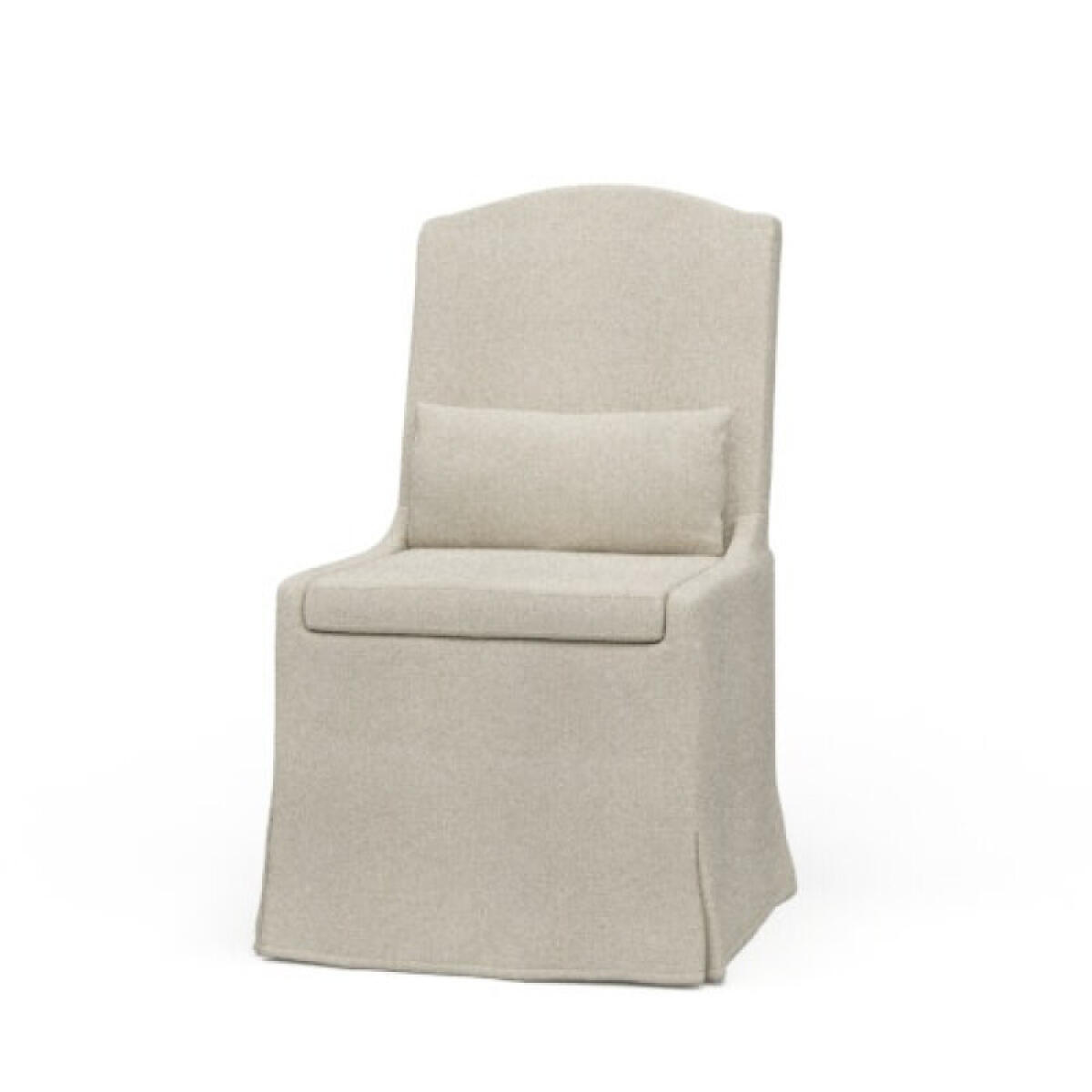 d8ac206131e99f9ce1ea7fe40b1ff25b Sierra Slipcovered Dining Chair W/ Castors - Image 1