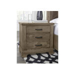 Cool Rustic Nightstand - 3 Drawers - Image 3
