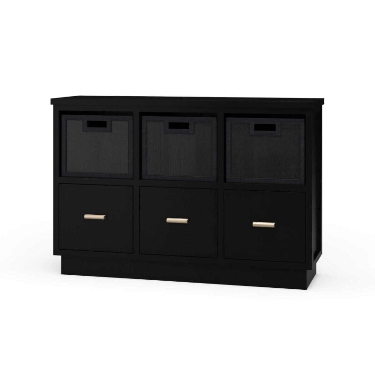 d8ee08d74539b98282a55d2d8d080b46 Dakota Storage Unit W/ 3 Drawers & Rattan Baskets - Image 1