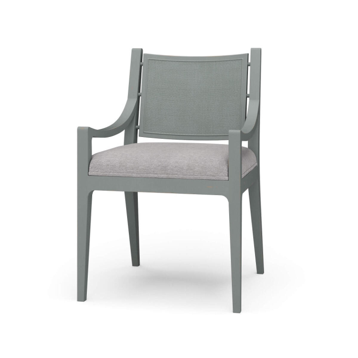 d8f319a536825f314923deb796f27216 Milano Dining Chair W/ Upholstered Seat & Rattan Back - Image 1