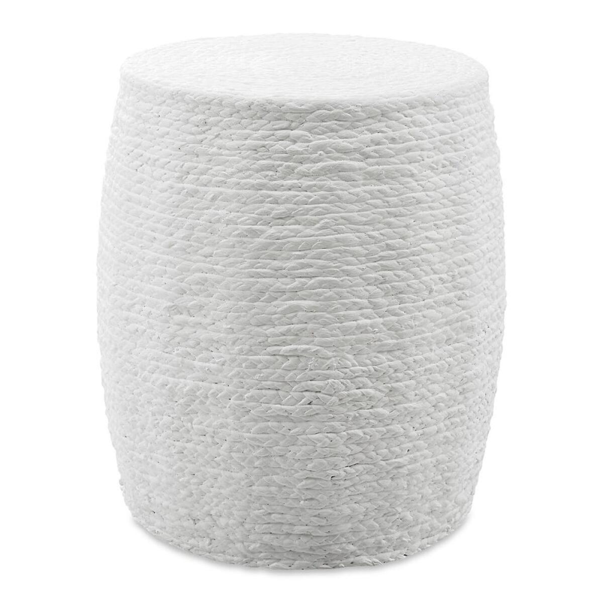 d91925a7cb3d4f0e2dcb197a63476ce1 Resort Accent Stool, White - Image 1