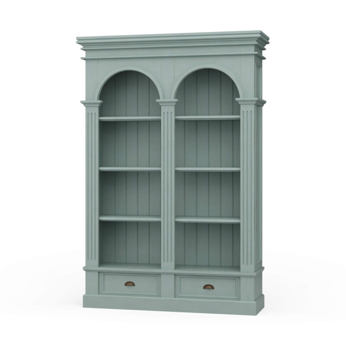 Roosevelt Double Arch Bookcase Bookcases Blue 2 Roosevelt Double Arch Bookcase Bookcases Blue 2