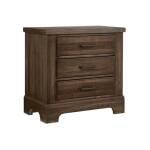 Cool Rustic Nightstand – 3 Drawers Nightstands Brown 14