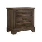 Cool Rustic Nightstand - 3 Drawers - 170-227