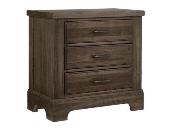 Cool Rustic Nightstand – 3 Drawers Nightstands Brown