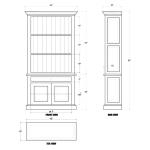 Edwardian Bookcase Bookcases Blue 8