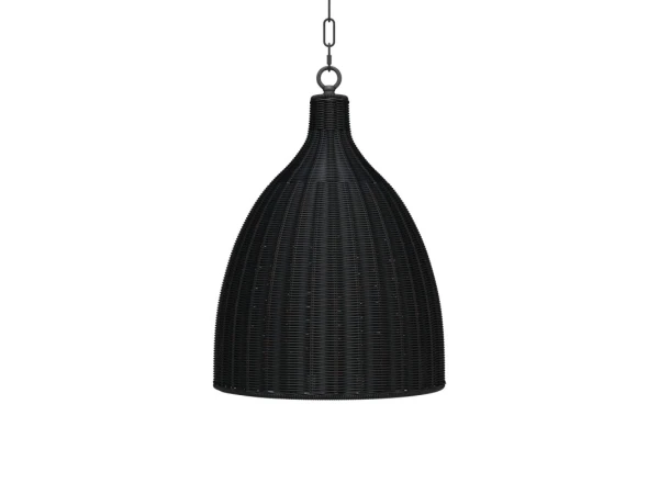 Hampton Rattan Pendant Small Lighting Black