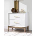 Nightstand 2 Drawer Nightstands Cloud White And Desert Oak 13