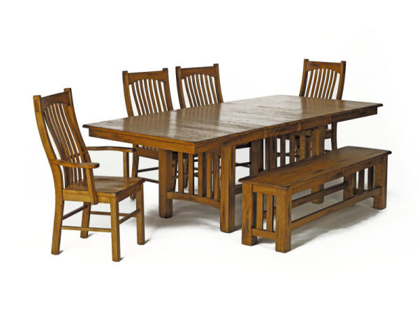 Laurelhurst Rustic Oak Bench – LAURO295K Chairs & Benches A-America