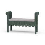 Newport Scalloped Rattan Bench Chairs & Benches Bramble 24