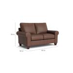 True Custom™ True Custom® Leather Large Roll Arm Loveseat - Image 6