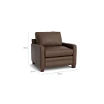 Carolina Leather Track Arm Chair - Image 7